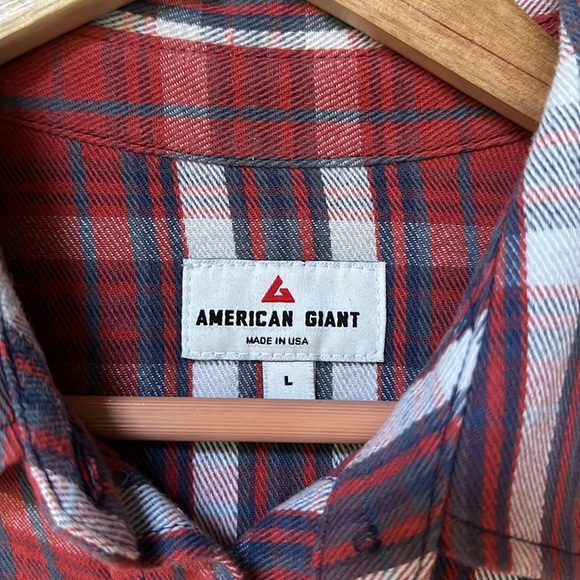 AMERICAN GIANT women’s Large Vintage Flannel button down - Picture 2 of 4